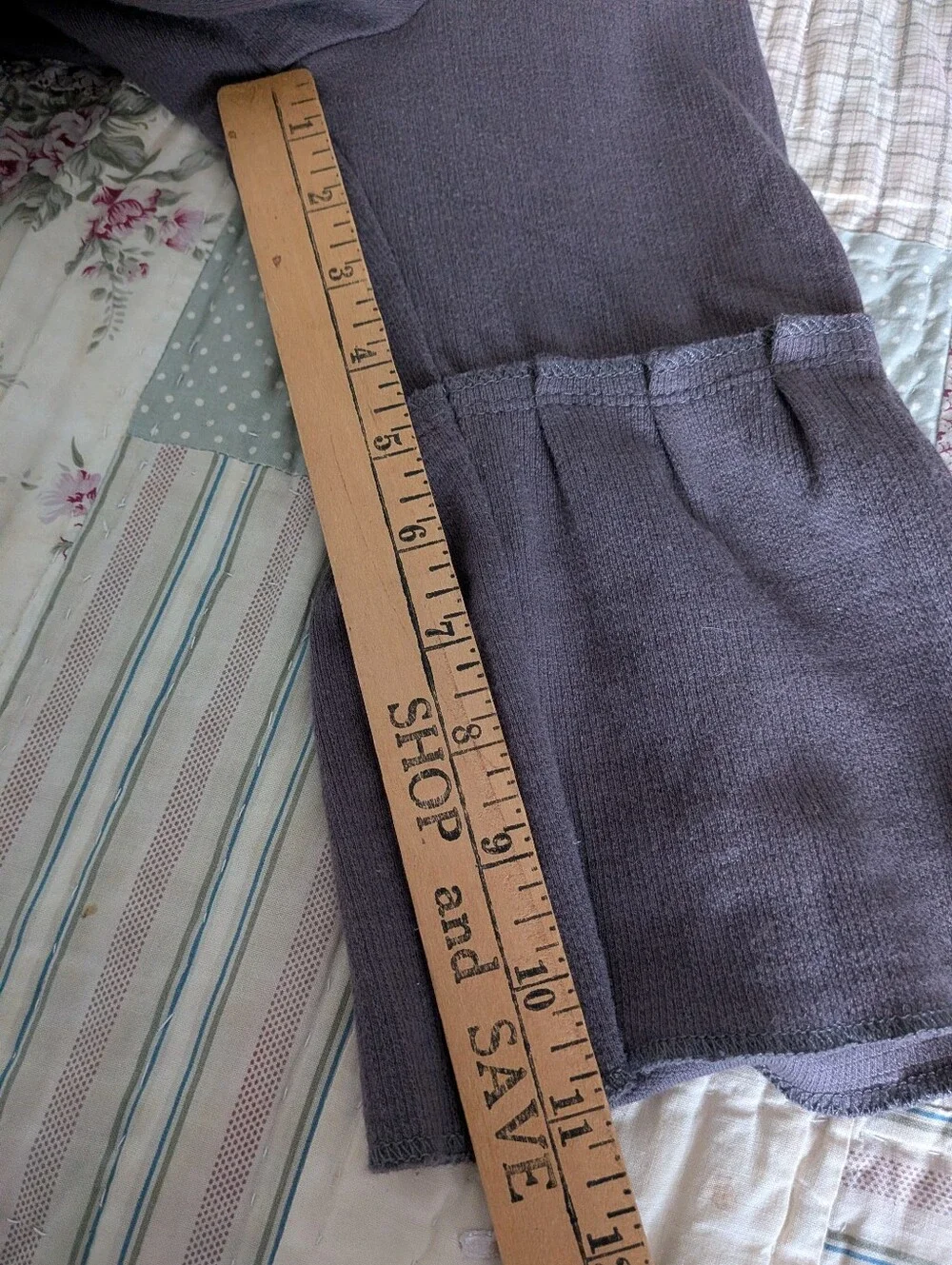 Sustainable Collective by Convoy Organic Cotton Peplum Cardigan L Gray Purple